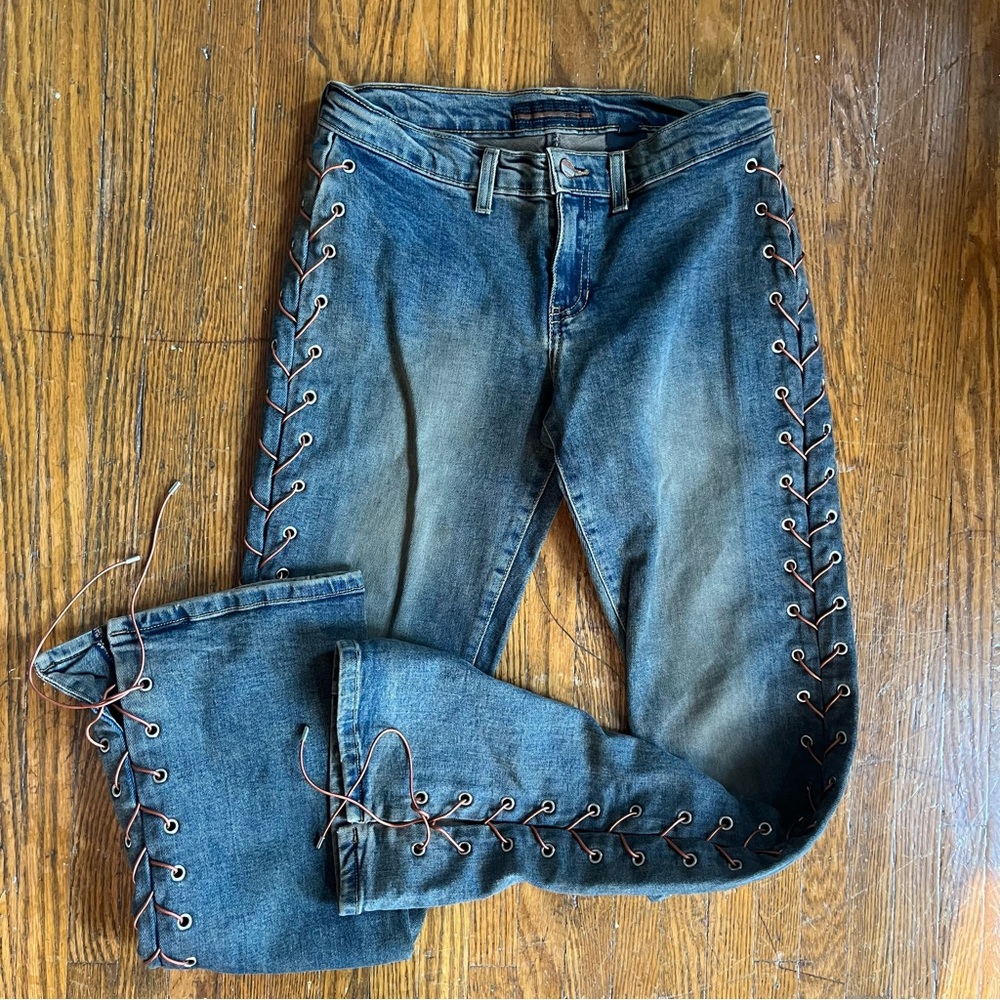 Bebe Lace Up Jeans